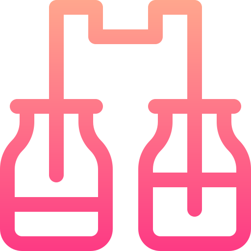 Flasks Basic Gradient Lineal color icon