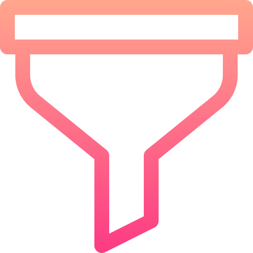 Funnel Basic Gradient Lineal color icon