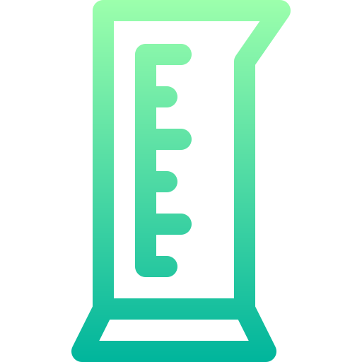 Graduated cylinder Basic Gradient Lineal color icon