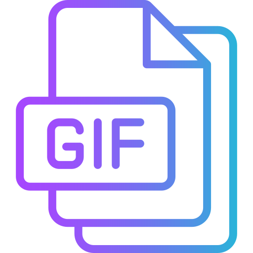 Gif Generic gradient outline icon