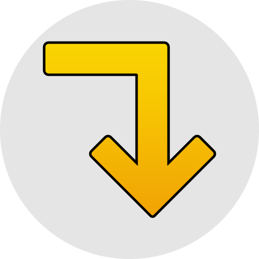 Down arrow Generic gradient lineal-color icon
