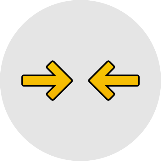 links en rechts pijlen Generic gradient lineal-color icoon