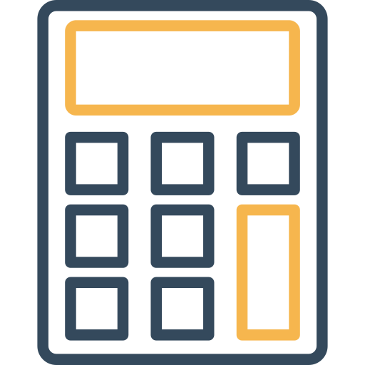 calculadora Arslan Haider Outline Yellow Ícone