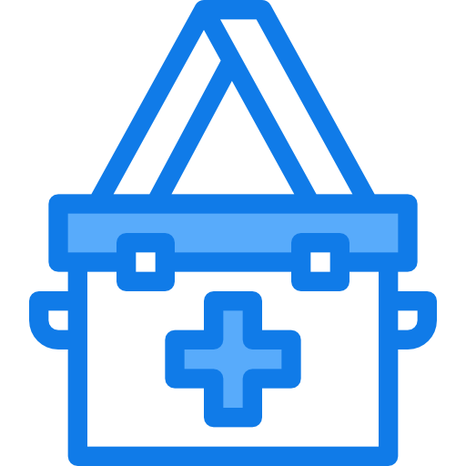 First aid kit Justicon Blue icon