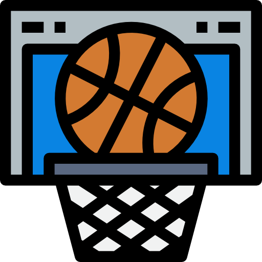 pallacanestro Justicon Lineal Color icona