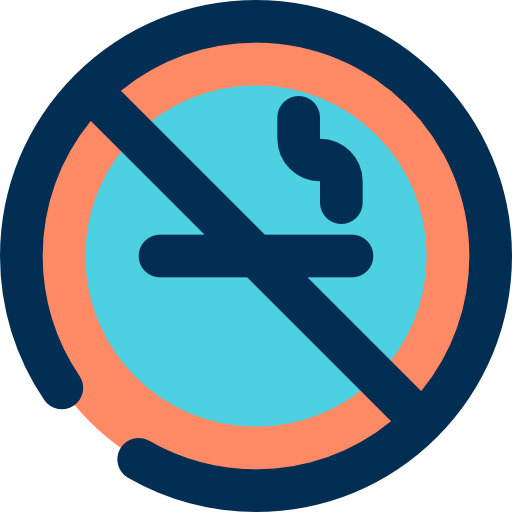 rauchen verboten bqlqn Lineal Color icon