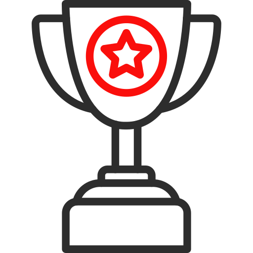 Trophy Arslan Haider Outline Red icon