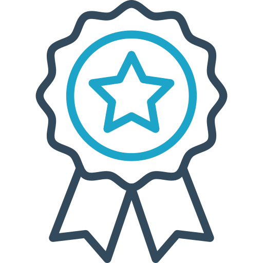 Award Arslan Haider Outline Blue icon