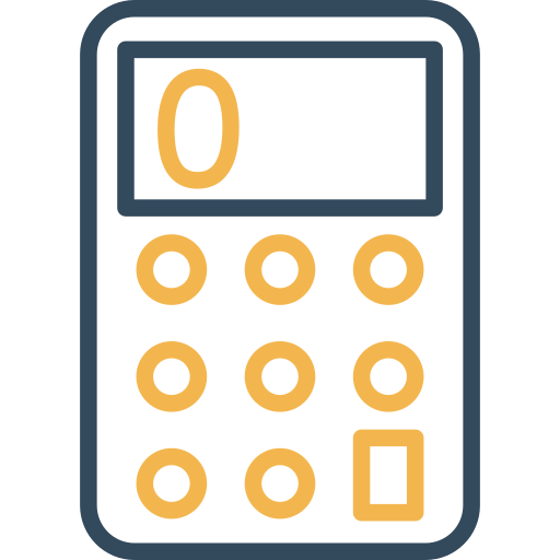 kalkulator Arslan Haider Outline Yellow ikona
