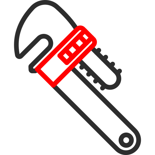 Wrench tool Arslan Haider Outline Red icon