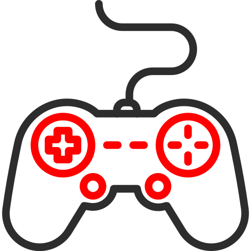 Videogame Arslan Haider Outline Red icon