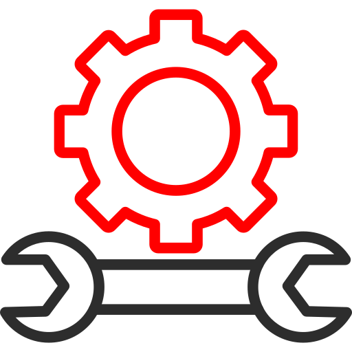 Wrench Arslan Haider Outline Red icon