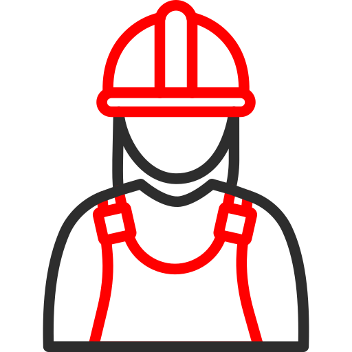 pracownik budowlany Arslan Haider Outline Red ikona