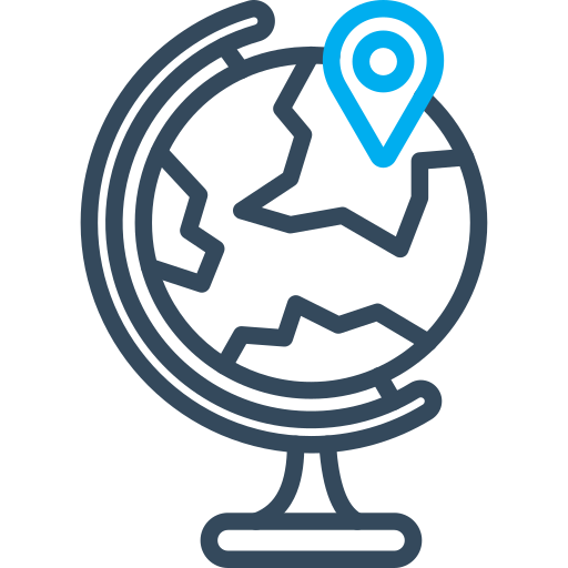Глобальное местоположение Arslan Haider Outline Blue иконка