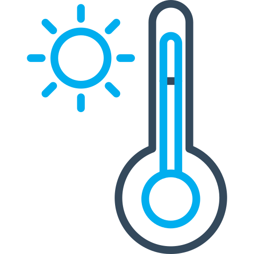 thermometer Arslan Haider Outline Blue icon
