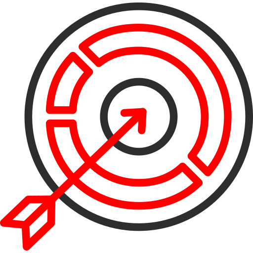 目標 Arslan Haider Outline Red icon