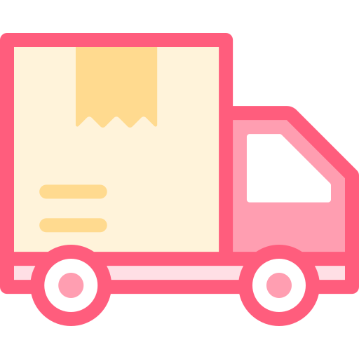 Delivery truck Detailed color Lineal color icon