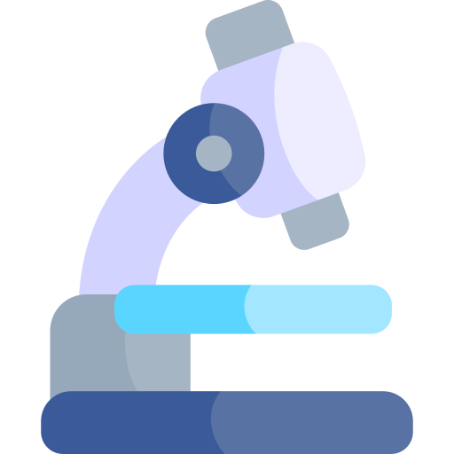 микроскоп Kawaii Flat иконка