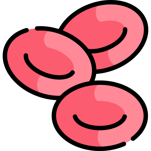 cellule del sangue Kawaii Lineal color icona