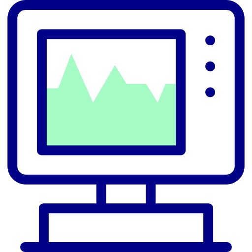 monitor de frequência cardíaca Detailed Mixed Lineal color Ícone