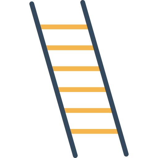 Ladder Arslan Haider Outline Yellow icon