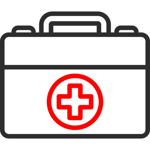 Medical box Arslan Haider Outline Red icon