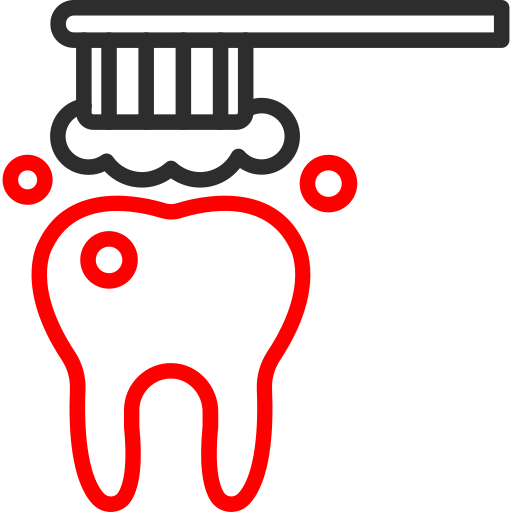 Dentist Arslan Haider Outline Red icon