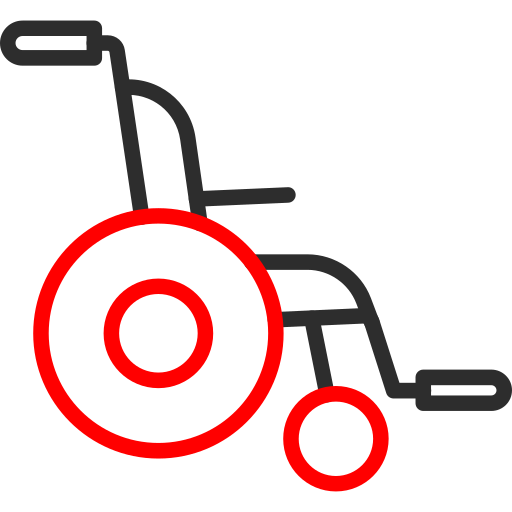 Accessible Arslan Haider Outline Red icon