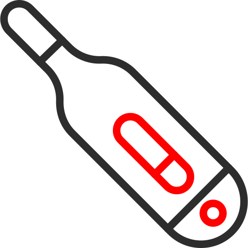 Thermometer Arslan Haider Outline Red icon
