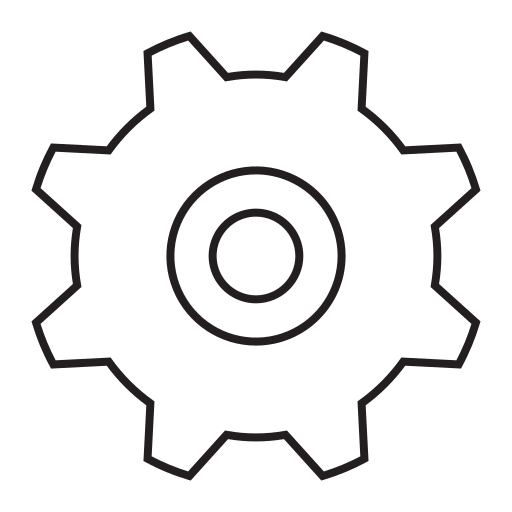 Gear Generic black outline icon