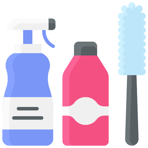 strumenti per la pulizia Generic color fill icona