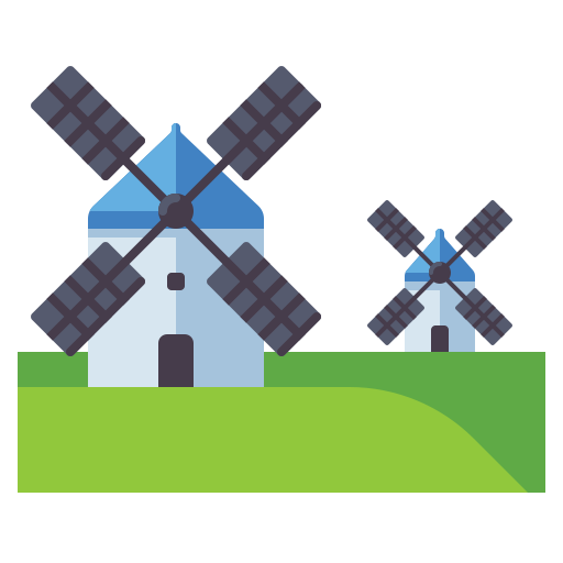 windmolens Generic color fill icoon