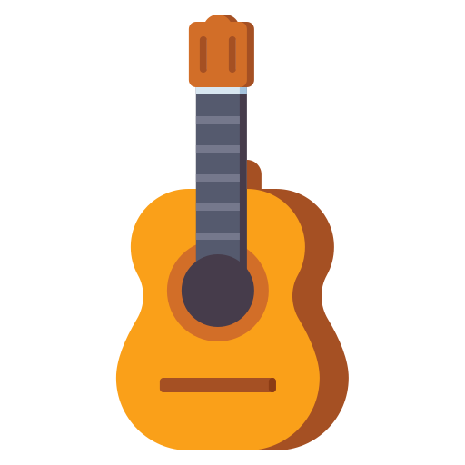 hiszpańska gitara Generic color fill ikona
