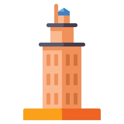 wieża herkulesa Generic color fill ikona