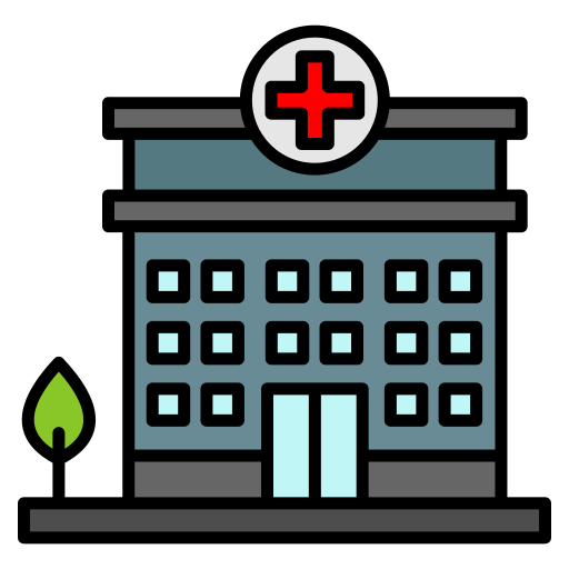 edificio hospitalario Generic color lineal-color icono