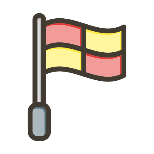 buitenspel vlag Generic color lineal-color icoon