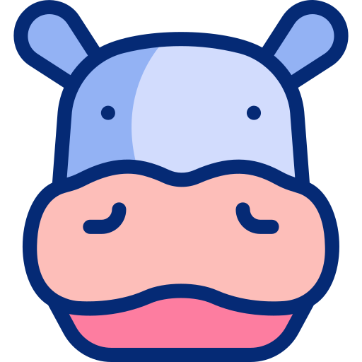 hipopotam Basic Accent Lineal Color ikona