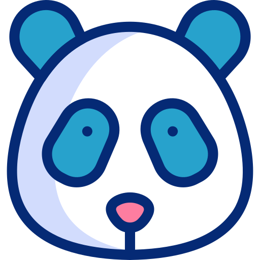 panda Basic Accent Lineal Color Ícone