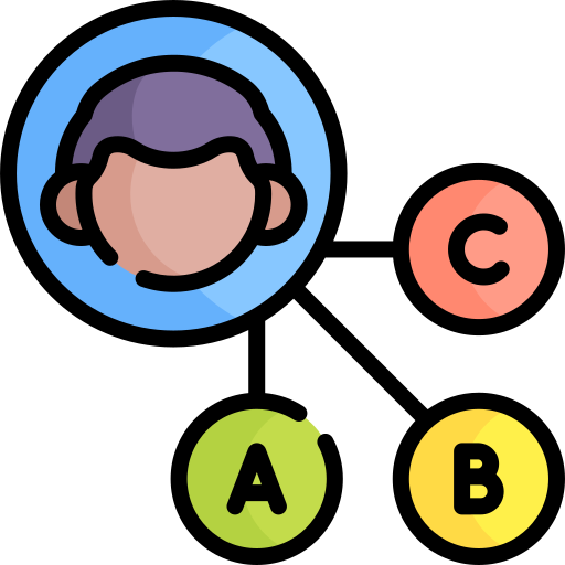 segmentazione Kawaii Lineal color icona