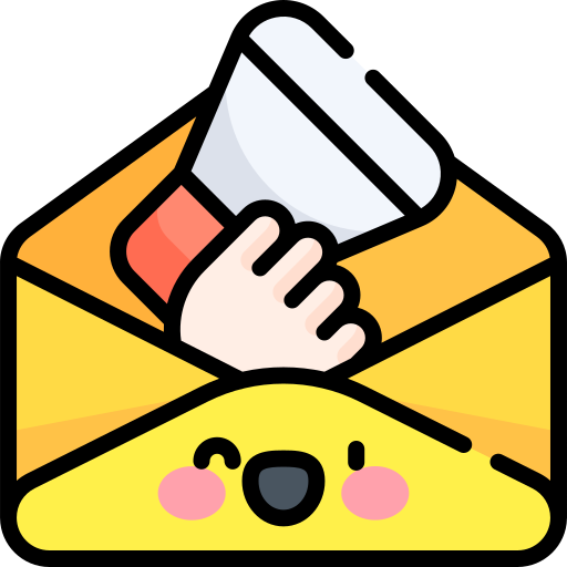 e-mail marketing Kawaii Lineal color icon