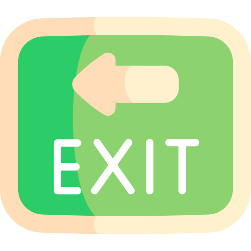 Exit Kawaii Flat icon