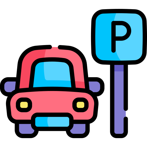 estacionamiento Kawaii Lineal color icono