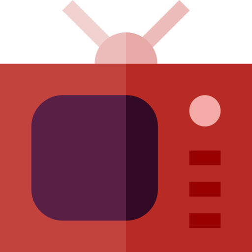 televisie Basic Straight Flat icoon