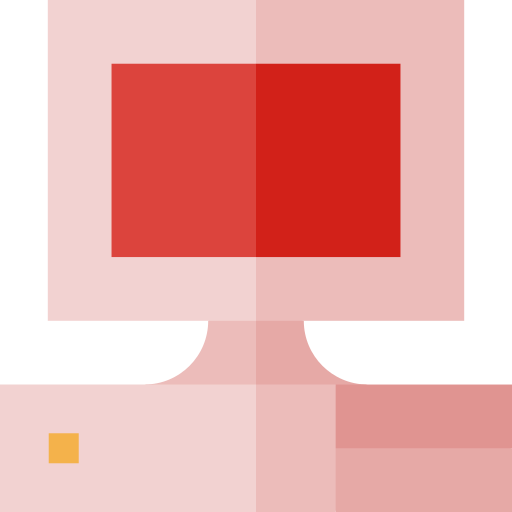 personal computer Basic Straight Flat icona