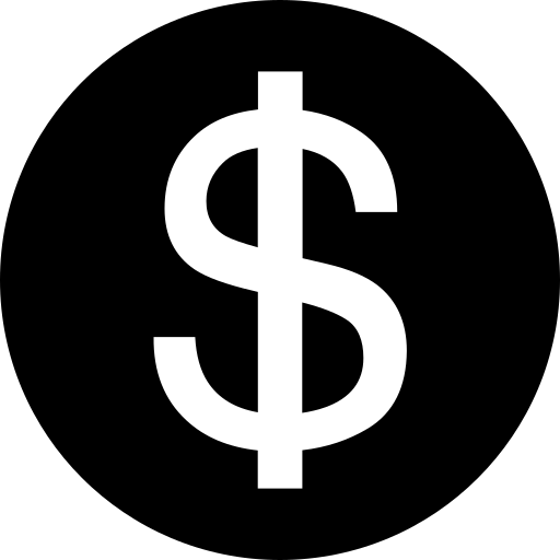 Знак доллара Generic black fill иконка