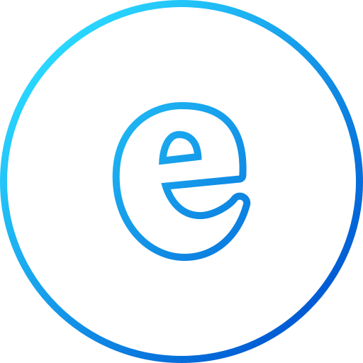 Letter e Generic gradient outline icon