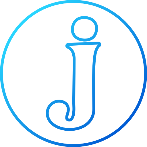lettera j Generic gradient outline icona