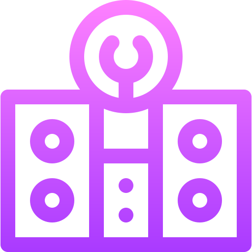 odtwarzacz muzyki Basic Gradient Lineal color ikona