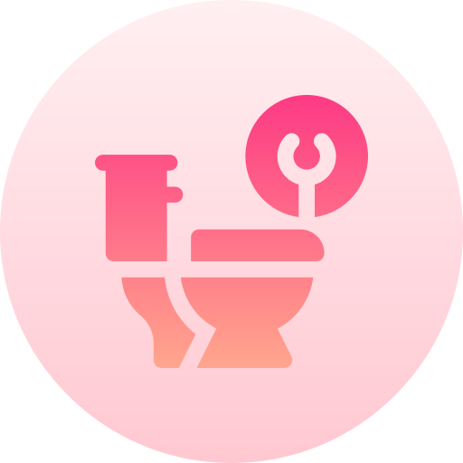 Toilet Basic Gradient Circular icon