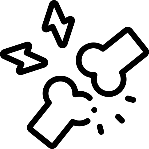 fracture Detailed Rounded Lineal Icône